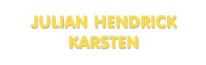 Der Vorname Julian Hendrick Karsten